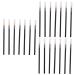 FOMIYES 150 Pcs Disposable Eyeliner Brush Eyebrow Liner Eye Liner Wands Miss Auxiliary With Hat 10x0.3cmx3pcs Blackx3pcs