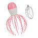 Fomiyes 2st massager scratching post to the scalp scalp massage brush head scratch shampoo massage brush scalee scratches octopus ABS rosa multifunction