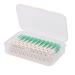 Interdental brush toothpick portable silicone brush oral dental hygiene brushes tooth cleaning tool for family trips for families who are green 160PCs