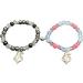 Vsilay Lianxue Heart Couple Bracelets - Halloween Spiders Magnetic Fitting Elastic Pearl Wrist Chain Jewelry Gift (2 Pieces) - Buy Online on GoSupps.com