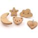 Emoji Wood Animal Cabinet Buttons - 6 Piece Cartoon Bear Head Drawer Pulls for Children's Room Decor - Buy Online on GoSupps.com
