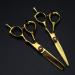 5 Inch Professional Gold Hair Cutting Scissors Set - Premium Steel Shears for Hairdressers & Barbers | Thinning & Cutting Tools | International Shipping - Buy Online on GoSupps.com