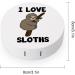 I Love Sloths Contact Lens Case - Cute & Portable Travel Kit with Mirror for Daily Use - Buy Online on GoSupps.com