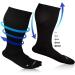 4XL Wide Calf Compression Socks for Men & Women - 20-30 mmHg - Black | Big & Tall Support - Buy Online on GoSupps.com