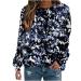Long Sleeve Workout Shirts for Women Soft Loose Tshirt Plain Pullover Comfy Pullover Tops Vintage Sweatshirt XX-Large Purple