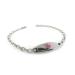 Pre-Engraved Customized Kid s Juvenile Diabetes Medical Bracelet Steel Mini O-Link Wallet Card Included - Pink