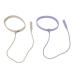 Eyelash tweezers violet white 2 pieces prevented from falling comfortable wearing good elasticity skin-friendly material suitable for every hand suitable