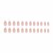 Buy MISUD Almond Press on Nails - Medium Stiletto Glossy Chrome Acrylic Bling French Tip - 24 pcs Nude Pink | International Shipping Available - Buy Online on GoSupps.com