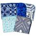 Blue Moroccan Tiles Flannel Washable Kids Lunchbox Napkins 5 Pack - 12x12 inches - Buy Online on GoSupps.com