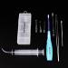 Earlywish Upgraded 6.75" Long Tonsil Stone Removing Tool Pick LED Light w/Box + Irrigation Syringe+ Home Oral Clean + Clips (Blue) - Buy Online on GoSupps.com