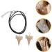 Toddmomy Wire Wrapped Fossilized Shark Teeth Necklace Shark Tooth Pendant Decoration Shark Teeth Charms Tooth Ornament - Buy Online on GoSupps.com