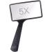 Junbyuhu 5x Hand Magnifying Glass Rectangular 100 x 50 mm Commercial Reading Magnifier for Seniors Low View Reading Hobbies Repair Observation