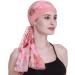 Elegant Chemo Cap with Silky Scarfs - Coral | For Cancer Women Hair Loss Sleep - Buy Online on GoSupps.com