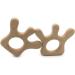 Wendysun 3pcs Cartoon Wood Teether - Natural Animal Crown Shape Baby Teething Toy - Buy Online on GoSupps.com