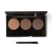 Durable Eyebrow Powder - Waterproof & Weld-Resistant Eye Cosmetic | 3 Colors with Brushes for Travel or Party - Buy Online on GoSupps.com