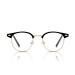 SERONI Eyebrow Tr90 Metal Frame Blue Light Blocking Glasses for Women Men Anti UV Ray Computer Reading Glasses for Women Men Black-glod 46 Millimeters