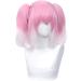 WHBHD Talentless Nana Hiiragi Cosplay Wig - Gradient Pink Twin Ponytails Heat Resistant Synthetic Hair for Halloween - Buy Online on GoSupps.com