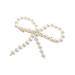 AKOAK 1 Pack Elegant and Sweet White Pearl Bow Duckbill Clip  Ladies Pearl Side Clip Bangs Hair Clip  Wedding Headdress  Birthday  Valentine's Day Gift