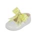 EARLY DAYS Baypods Baby Girls Shoes Soft Soled Pre Walker Shoes Diamante Bow Soft Faux Leather Baby Shoes Made in England 3 UK Child White Lemon