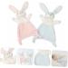 Toyvian 16 Pcs Organic Bunny Stuffed Animals for Babies - Lovey Blanket Rabbit Soother Towel, Assorted Colors, 28x10cm, Pack of 8 - Buy Online on GoSupps.com