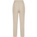 Casual Summer Cotton Linen Pants for Women - Drawstring Elastic Waist Trousers in Medium Beige - Buy Online on GoSupps.com