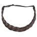 Tess Braided Hair Band - Adjustable Medium Hair Tie Dark Brown Hair Accessories for Women 2.5cm Wide Perfect for Dutt and Braids - Buy Online on GoSupps.com