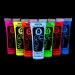 UV body paint body paints black light fluorescent make-up body painting neon colors luminous colors (10ml x7) 10 ml (pack of 7)