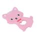Baby Teether Teething Ring Durable Food Grade Silicone Animal Cat Shape for Toddlers(Pink)
