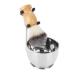 Syrisora Men's Beard Shaving Set Professional Stainless Steel Bowl Stand & Brush for Mustache Grooming | Premium Shaving Tools for Men - Buy Online on GoSupps.com