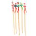 Ear Cleaning Tools Bamboo Ear Pick Curette Wax Remover Cleaner Ear Cleaning Tool with Lovely Doll Head 5pcs Earwax Removal