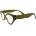 Geometric Cat Eye Oversized Reading Glasses for Women | Green | +1.25 to +3.00 Strength - Buy Online on GoSupps.com