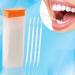 50pcs Portable Double Head Brush Tooth Picks Plastic Interdental Brush Toothpick Oral Care Random Color