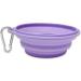 Silicon Dog Bowl with Carabiner Hooks - 250ml Water & Food Bowl for Dogs & Cats (Lilac) - Buy Online on GoSupps.com