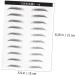 FOMIYES 6 Sheets Pairs Black Stickers Waterproof Eyebrow Template Modify 4 Stickers - Buy Online on GoSupps.com