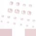 RODAKY Square French White Border Flower Toenail Art - 24Pcs Fake Nail Tips for Women - Buy Online on GoSupps.com