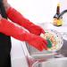 Dishwashing Gloves Lengthened and Thickened Rubber Waterproof and Anti-Skid Housework Kitchen Laundry Cleaning red Flag Medium gules - Buy Online on GoSupps.com