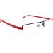 Ultra-Light TR90 Reading Glasses for Men & Women - Classic Metal Visual Aid Semi-Burning Design Narrow Style +1.25 with Case & Cleaning Cloth - Red - Buy Online on GoSupps.com