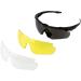 ToopMount Tactical Shooting Glasses with 3 Interchangeable Lens | Anti-Fog, UV400 Protection, Airsoft Goggle, Black Frame - Buy Online on GoSupps.com