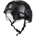 CMAIR4U Airsoft PJ Tactical Fast Helmet with Visor Goggles - Black - Buy Online on GoSupps.com