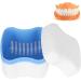 Sky Blue Dental Prostheses Container Cup Box | False Teeth Storage with Filter Screen - Ideal for Travel School & Home Use - Buy Online on GoSupps.com