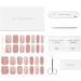 DANNI & TONI Sweet Tea Gel Nail Stickers Set - 28 Semi-Cured Salon-Quality Nail Wraps | Marble Pattern Manicure Strips with Shimmer Powder - Self-Adhesive and Soft - Buy Online on GoSupps.com