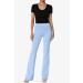 TheMogan Women's Comfy Stretch Cotton Boot Cut Lounge Yoga Pants - Light Blue - Buy Online on GoSupps.com