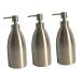 Zerodeko 3pcs 304 Liquid Containers Pump Liquid Soap Bottles Shampoo Bottle Stainless Steel Soap Dispenser Silverx3pcs mediumx3pcs