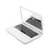 1pc Small Mirror Laptop Shaped Makeup Mirror Mini Pocket Mirror Portable Compact Makeup Mirror Cosmetic Beauty Tool for Travel Use(White)