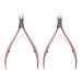 Vadillo 2X Nail Tweezer Cutter Nipper Clipper Remover Manicure Art Grooming Tool Nail Pliers Pink