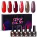 Nail Polish Gel 6Pcs/Set x8.5ml Soak Off Gel UV LED Semi Permanent Varnish for Nail Art 100Colors for Base Top Coat Gifts - (Color: STE5)