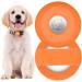 PKQtop protective cover compatible with Apple Airtag PET collar silicone protection case for airtails anti-ost Locator protective cover compatible with airtag for dog collar school bag orange