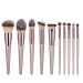 Champagne Gold 10-Piece Makeup Brush Set - Lip Powder & Foundation Brushes for Flawless Application | International Shipping Available - Buy Online on GoSupps.com