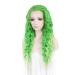 SHIYID Teal Green Long Loose Wave Synthetic Lace Front Wig - Heat Resistant Cosplay Wig for Women - Buy Online on GoSupps.com