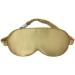 Sleep Mask Silk Eye Mask for Sleeping Women/Men/Girls 19 Momme Both Sides 100% Pure Mulberry Silk Blackout Anti-Allergy Blindfold with Elastic Strap for Night Travel Nap Meditation (Champagne Gold)